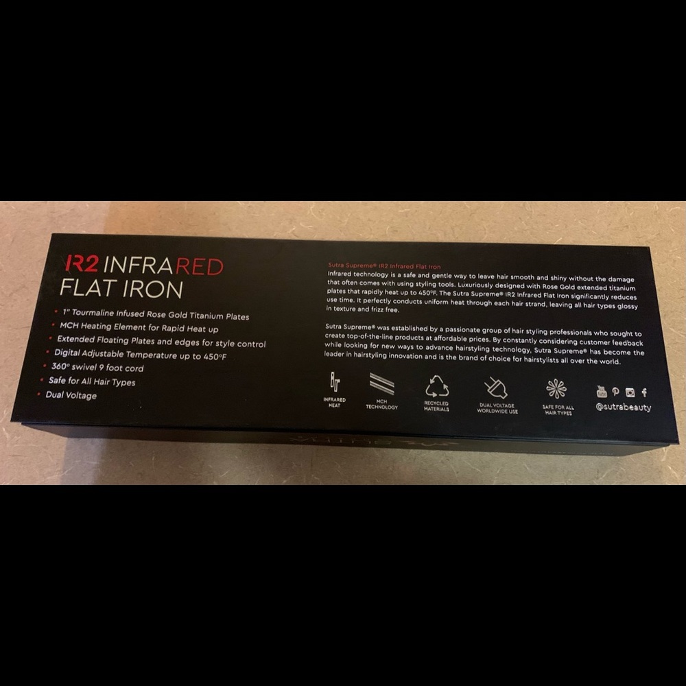 Sutra Supreme R2 Infrared Flat Iron. Motivated to sell, please place offer! - Picture 2 of 6